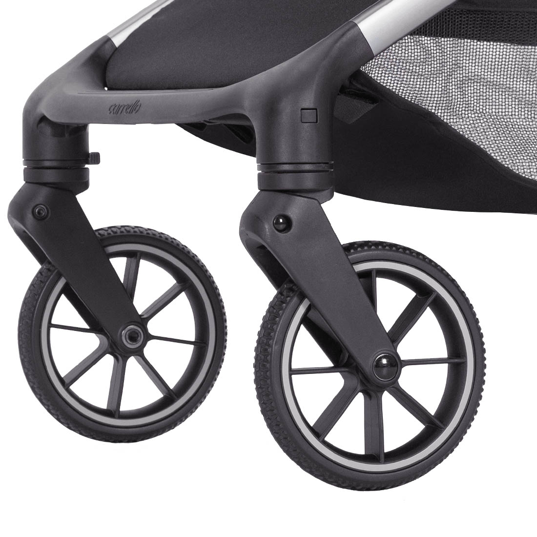 Прогулянкова коляска Atom m 2025 передні колеса поворотні з фіксацією.